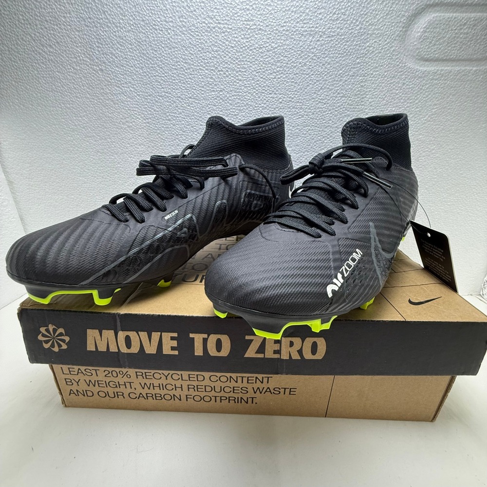 Nike Soccer Cleats Mens 6 Black Zoom Superfly 9 Academy FG/MG DJ5625-001 NIB